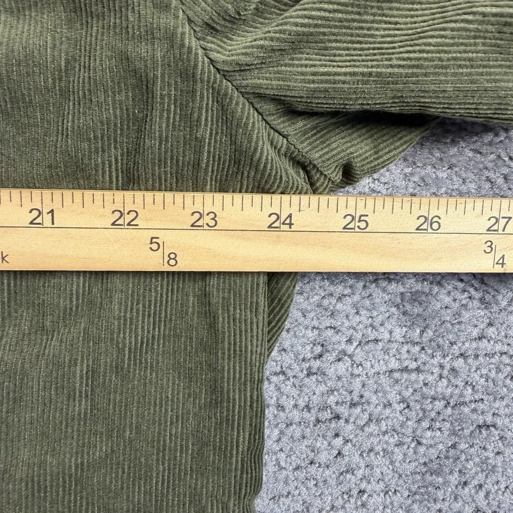 Preswick & Moore Mens Olive Green Corduroy Blazer Sport Coat XL Patch Pockets